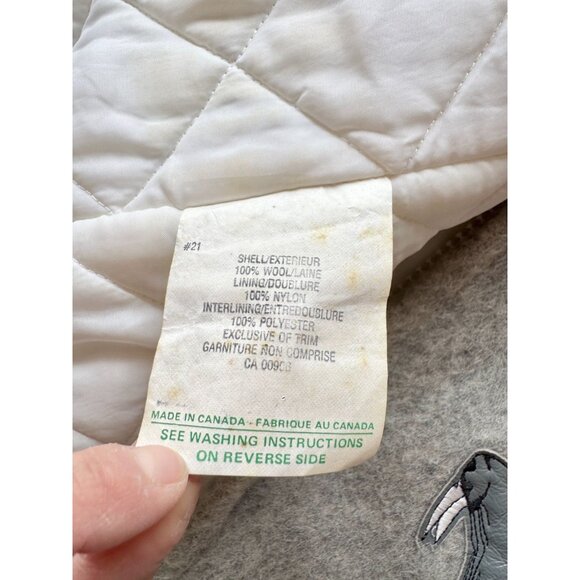 Vintage 70's KELSEY TRAIL Inuvik Grey Embroidered Wool Fur Trim Coat, Size 18 - Picture 16 of 16
